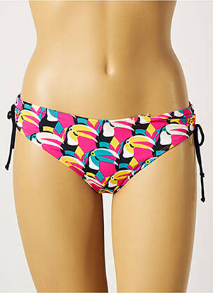 Bas de maillot de bain imprimé fantaisie culotte rose CHERRY BEACH femme
