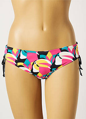 Bas de maillot de bain imprimé fantaisie culotte rose CHERRY BEACH femme