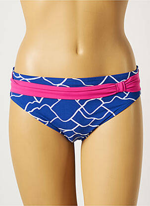 Bas de maillot de bain imprimé fantaisie culotte bleu BELCOR femme