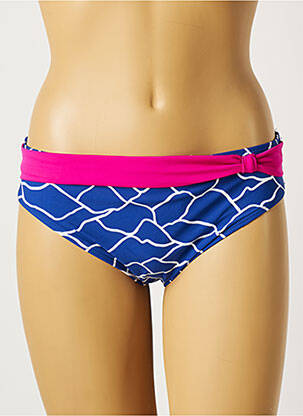 Bas de maillot de bain imprimé fantaisie culotte bleu BELCOR femme