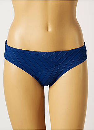 Bas de maillot de bain effet matière satinée culotte bleu LOU femme