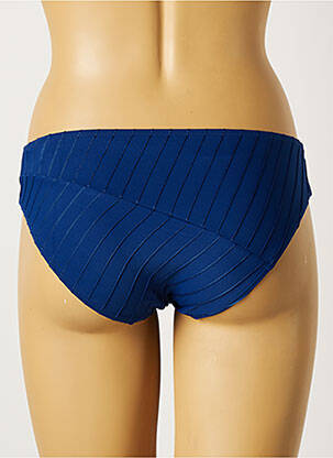 Bas de maillot de bain tissage texturé culotte bleu LOU femme