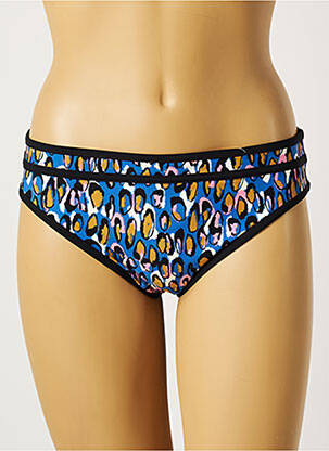 Bas de maillot de bain imprimé fantaisie culotte bleu BELCOR femme