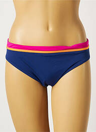 Bas de maillot de bain tissage satiné culotte bleu BELCOR femme