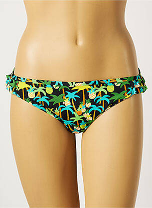 Bas de maillot de bain imprimé tie and dye culotte noir VARIANCE femme