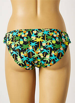 Bas de maillot de bain imprimé tie and dye culotte noir VARIANCE femme