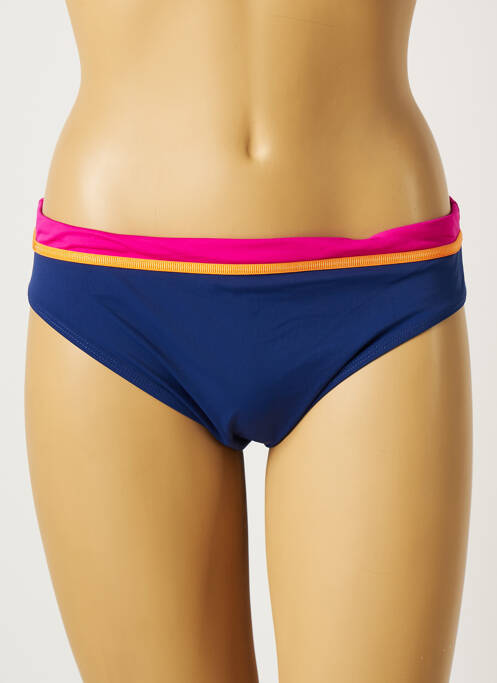 Bas de maillot de bain tissage satiné culotte bleu BELCOR femme