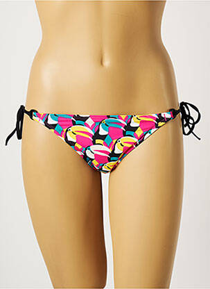 Bas de maillot de bain imprimé fantaisie bikini rose CHERRY BEACH femme