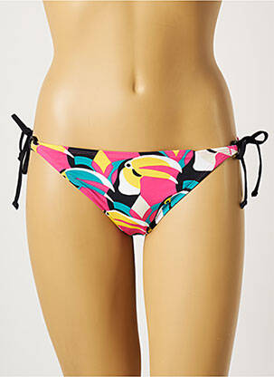 Bas de maillot de bain tissage satiné bikini rose CHERRY BEACH femme