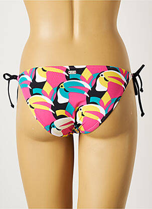 Bas de maillot de bain tissage satiné bikini rose CHERRY BEACH femme