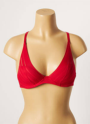 Soutien-gorge avec armature haut triangles rouge PASSIONATA femme