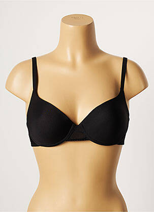Soutien-gorge tissage dentelle haut soutien-gorge moulé noir FEMILET femme