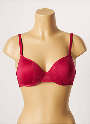 Soutien-gorge tissage dentelle haut soutien-gorge moulé rose FEMILET femme