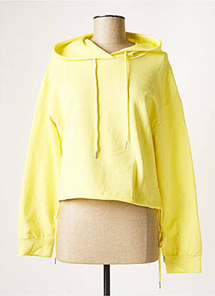 Sweat-shirt à capuche jaune BY SWAN pour femme