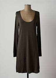 Robe mi-longue manches longues manches longues vert LAUREN VIDAL femme