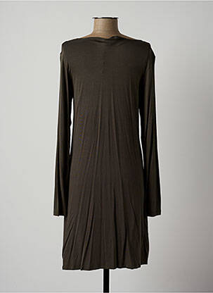 Robe mi-longue manches longues manches longues vert LAUREN VIDAL femme
