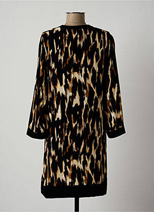 Robe mi-longue coupe fluide manches 3/4 noir LAUREN VIDAL femme