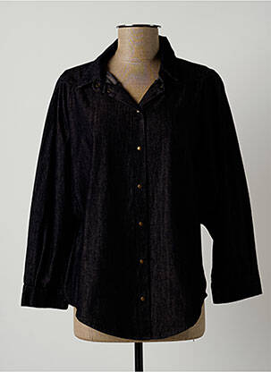 Chemisier col chemisier manches 3/4 noir LAUREN VIDAL femme