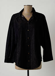 Chemisier col chemisier manches 3/4 noir LAUREN VIDAL femme