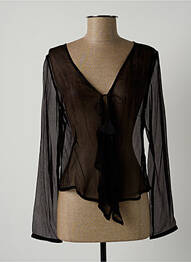Gilet manches longues stretch noir LAUREN VIDAL femme