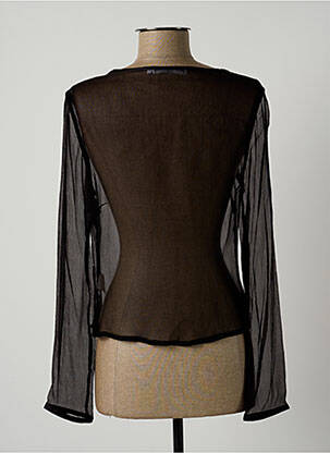 Gilet manches longues stretch noir LAUREN VIDAL femme