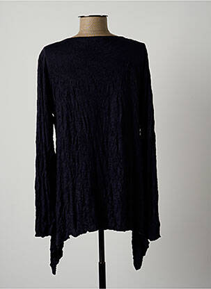 Gilet manches longues col rond bleu LAUREN VIDAL femme