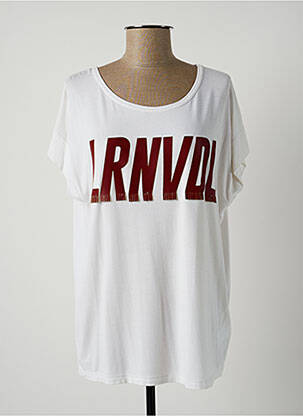 T-shirt coupe droite manches courtes beige LAUREN VIDAL femme