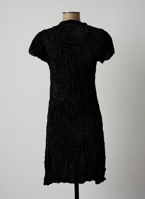 Robe courte manches courtes manches courtes noir LAUREN VIDAL femme