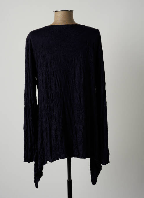 Gilet manches longues bleu LAUREN VIDAL pour femme