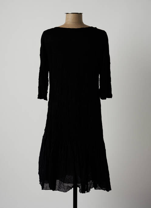 Robe mi-longue noir LAUREN VIDAL pour femme