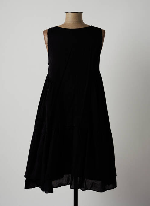 Robe mi-longue noir LAUREN VIDAL pour femme