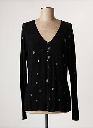 Gilet manches longues stretch noir LAUREN VIDAL femme