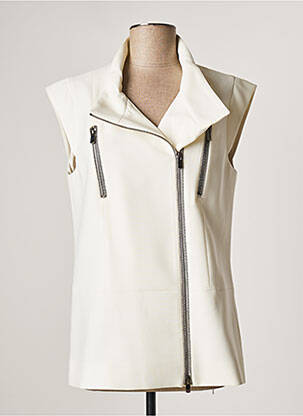 Veste casual coupe cintrée blanc LAUREN VIDAL femme