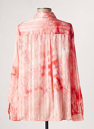 Chemisier imprimé fantaisie manches longues orange LAUREN VIDAL femme