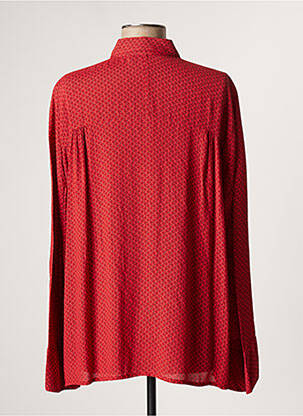 Chemisier imprimé fantaisie manches longues rouge LAUREN VIDAL femme