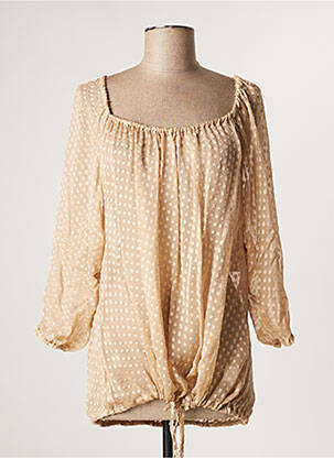 Blouse légère et transparente manches longues rose LAUREN VIDAL femme