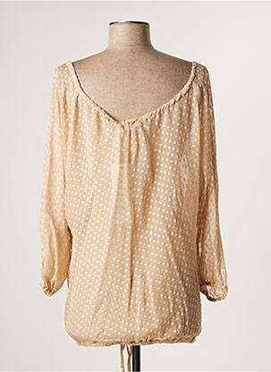 Blouse légère et transparente manches longues rose LAUREN VIDAL femme