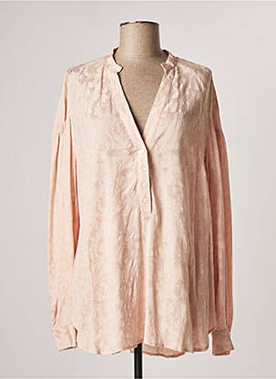 Tunique manches longues fermeture boutonnée sur le devant rose LAUREN VIDAL femme