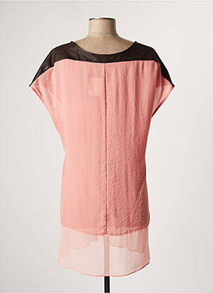 Tunique manches courtes coupe cintrée rose LAUREN VIDAL femme