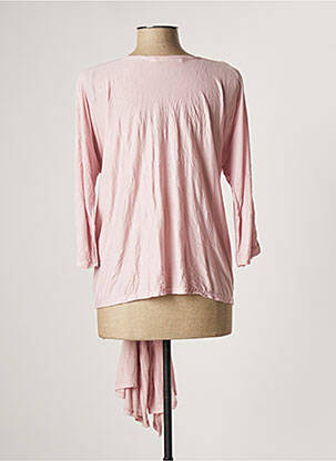 Gilet manches longues manches 3/4 rose LAUREN VIDAL femme