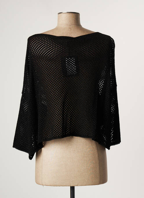 Gilet manches longues manches 3/4 noir LAUREN VIDAL femme