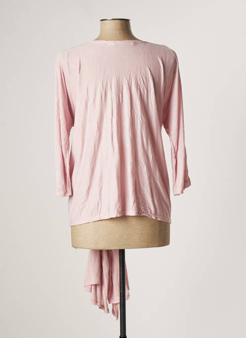 Gilet manches longues rose LAUREN VIDAL pour femme