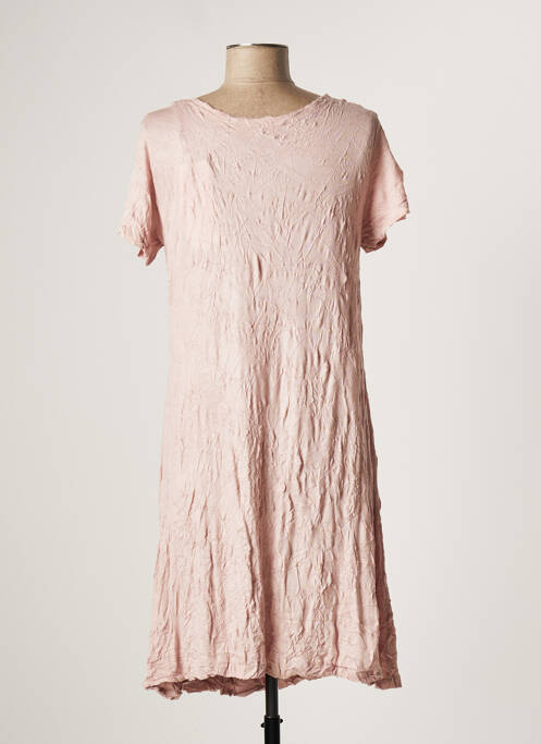 Robe mi-longue rose LAUREN VIDAL pour femme