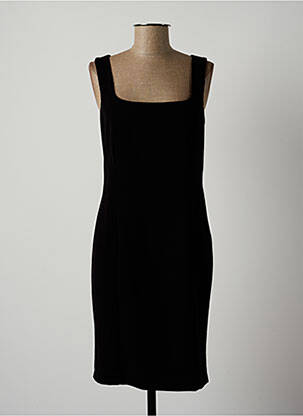 Robe mi-longue sans manche sans manche noir LAUREN VIDAL femme