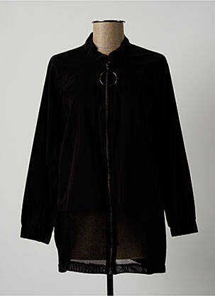 Coupe-vent poches sans capuche noir LAUREN VIDAL femme