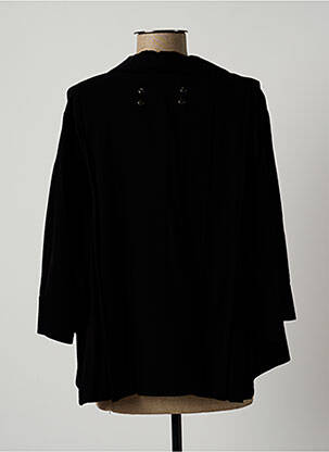 Chemisier tissage crêpe manches 3/4 noir LAUREN VIDAL femme