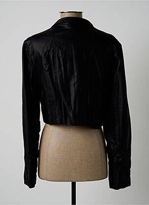 Veste simili cuir poches noir LAUREN VIDAL femme