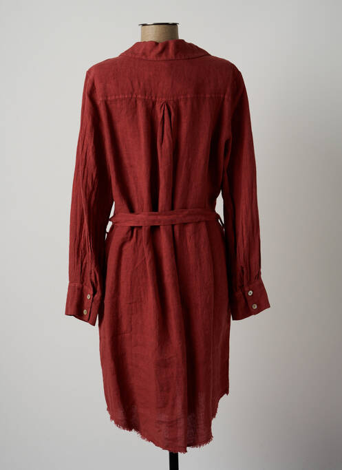 Robe mi-longue orange LAUREN VIDAL pour femme