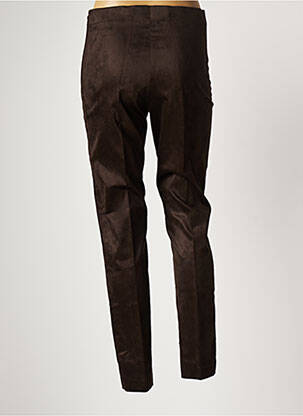 Pantalon slim taille élastique taille normale marron LAUREN VIDAL femme