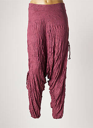Pantalon droit stretch taille normale violet LAUREN VIDAL femme